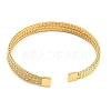 304 Stainless Steel Wire Mesh Cuff Bangles for Women BJEW-D022-01B-G-3