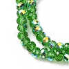 Electroplate Transparent Glass Beads Strands EGLA-A046-01A-03-3