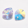 Faceted K9 Glass Rhinestone Charms X-RGLA-F053-E-001AB-2