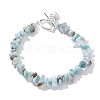 Natural Larimar Beaded Bracelets X-BJEW-JB02681-01-6