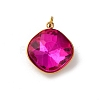 316 Stainless Steel Faceted Glass Pendants STAS-K258-47G-2