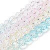 Transparent Painted Glass Beads Strands X1-DGLA-A034-T6mm-A21-2