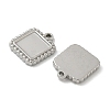 304 Stainless Steel Pendant Cabochon Settings STAS-D127-01P-2
