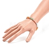 Natural Red Aventurine & Gemstone Round Beaded Bracelet for Women BJEW-JB08336-04-3