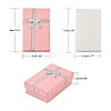 Valentines Day Wife Gifts Packages Cardboard Jewelry Set Boxes with Bowknot and Sponge Inside CBOX-R013-4-2