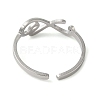 Non-Tarnish 304 Stainless Steel Cuff Rings RJEW-G299-05P-3