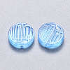 Transparent Spray Painted Glass Beads GLAA-S190-007A-03-2