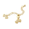 Brass Micro Pave Cubic Zirconia Chain Extender KK-L216-004C-G-2