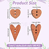 200Pcs 2 Styles Wood Buttons FIND-GO0001-91-2