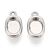 304 Stainless Steel Pendant Cabochon Settings STAS-N114-46A-P-1