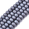 Opaque Solid Color Glass Beads Strands GLAA-R217-01-A01-1
