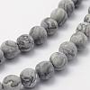 Natural Map Stone/Picasso Stone/Picasso Jasper Beads Strands G-F518-16-6mm-3