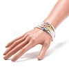 Resin Evil Eye & Acrylic Beaded Stretch Bracelet for Women BJEW-JB08609-3