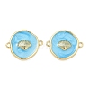 Ocean Brass Enamel Connector Charms KK-C251-05G-02D-1