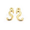 Golden Plated Alloy Letter Pendants LS-PALLOY-J718-01G-S-1