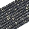 Natural Golden Sheen Obsidian Beads Strands G-P575-A29-6x4mm-2