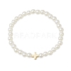 3Pcs 3 Style CCB Imitation Pearl White Jade Beads Bracelets Sets BJEW-JB11055-3