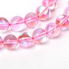 Synthetical Moonstone Round Beads Strands G-M049-8mm-02I-1
