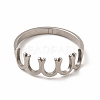 Non-Tarnish 304 Stainless Steel Horseshoe Finger Ring for Women RJEW-K239-08P-1