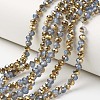 Electroplate Glass Beads Strands EGLA-A034-J2mm-O06-1