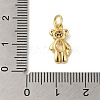 Brass Micro Pave Clear Cubic Zirconia Pendants KK-R162-004F-G-3