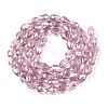 Transparent Electroplate Glass Beads Strands EGLA-N013-T6mm-B02-2