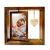 Double Sided Wooden Rotating Photo Frames with DIY Lovers
 Heart DJEW-WH0056-005-1