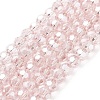Electroplate Transparent Glass Beads Strands LS-EGLA-A035-T6mm-A20-1