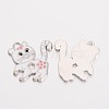 Alloy Enamel Kitten Pendants X-EA556Y-1-2