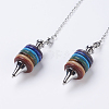 Chakra Natural/Synthetic Mixed Stone Coil Dowsing Pendulums G-E436-01-4
