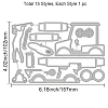 Carbon Steel Cutting Dies Stencils DIY-WH0309-1216-6