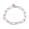 Brass Paperclip Chain Bracelets LS-BJEW-H537-10AS-1
