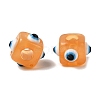 Resin Evil Eye European Beads RESI-A021-14-1