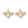 Brass Micro Pave Cubic Zirconia Pendants KK-A284-14G-03-1