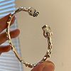 Rose Alloy Cuff Bangles for Women FS-WGA3415-01-1