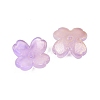 Two Tone Transparent Glass Bead Caps GLAA-Z020-02K-2