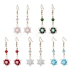 Glass Seed Beads Dnagle Earrings EJEW-MZ00501-2