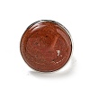 Natural Red Jasper Round Adjustable Rings RJEW-K371-09S-24-3