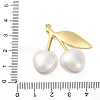 Brass & Plastic Cherry Pendants KK-I276-18G-4