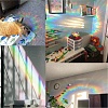 Waterproof PVC Colored Laser Stained Window Film Static Stickers DIY-WH0314-107-5