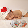 2Pcs 2 Style Single-face Printed Wooden Baby Photo Props DJEW-WH0600-005-5