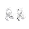 Fine Silver Moon Star Charms STER-D302-02S-1