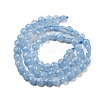 Natural Dyed Quartz Imitation Aquamarine Beads Strands G-C179-A01-02-3