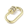 Brass Micro Pave Cubic Zirconia Keychain Rings KK-M293-50G-2