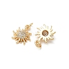SHEGRACE Brass Micro Pave Cubic Zirconia Pendants XGRQ3D584-477G-2