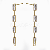 Brass Clear Cubic Zirconia Stud Earring Findings LS-KK-N232-13-NF-3