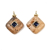 Natural Picture Jasper Pendants KK-B157-42A-03-1