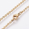 304 Stainless Steel Cable Chain Necklaces NJEW-P250-03G-02-2