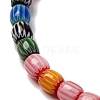 Handmade Lampwork Chevron Beads Strands X-LAMP-K041-01A-03-4