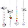 SUNNYCLUE 4Pcs 4 Style Hanging Suncatcher AJEW-SC0001-53-1